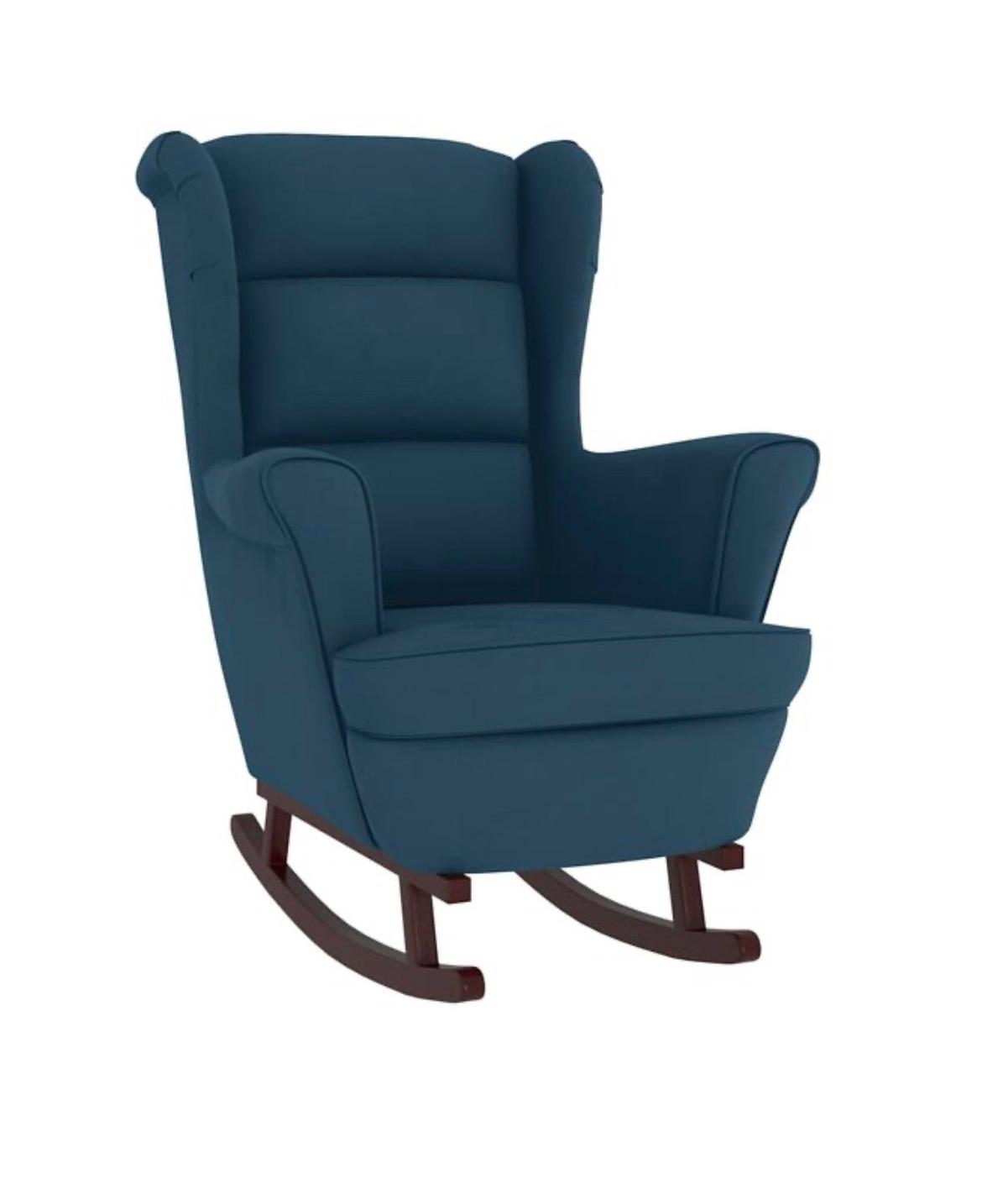 Fauteuil XXL velours et bois