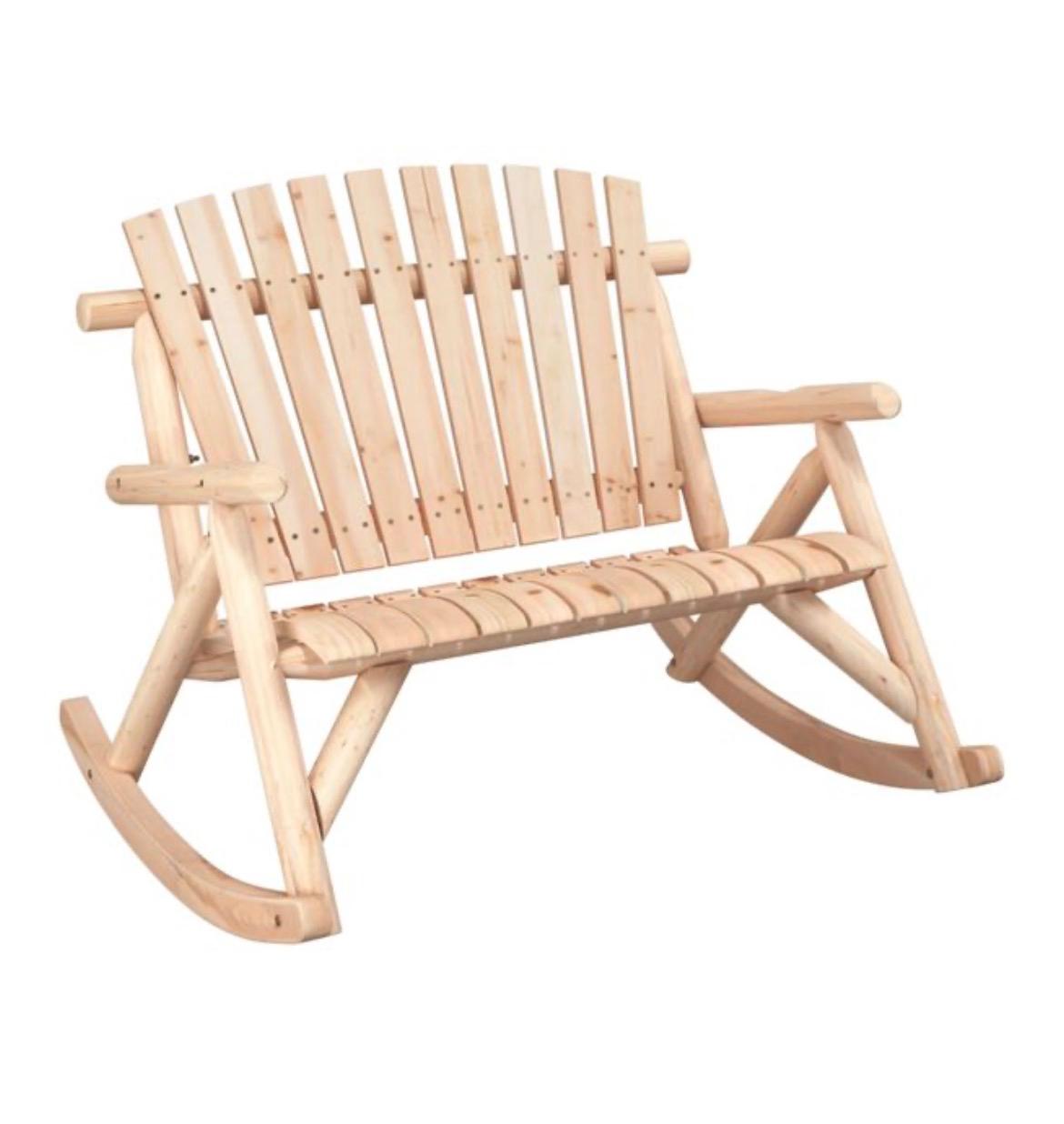 Banc à bascule en bois