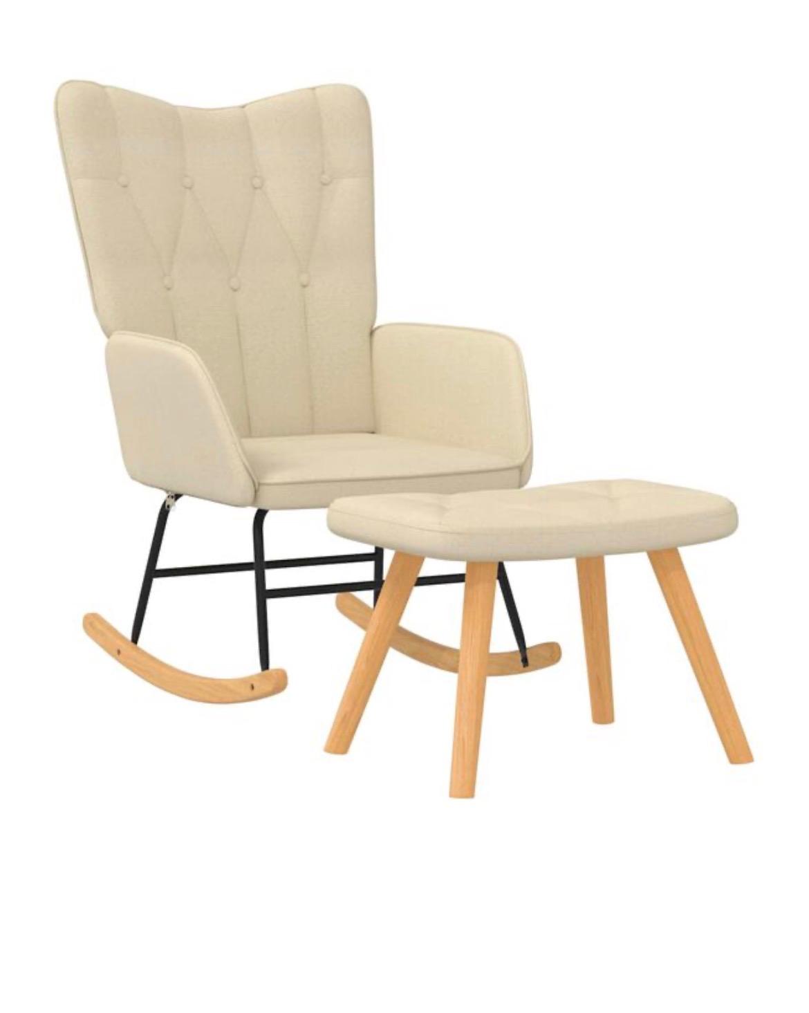 Fauteuil à bascule dossier diamant avec repose pieds