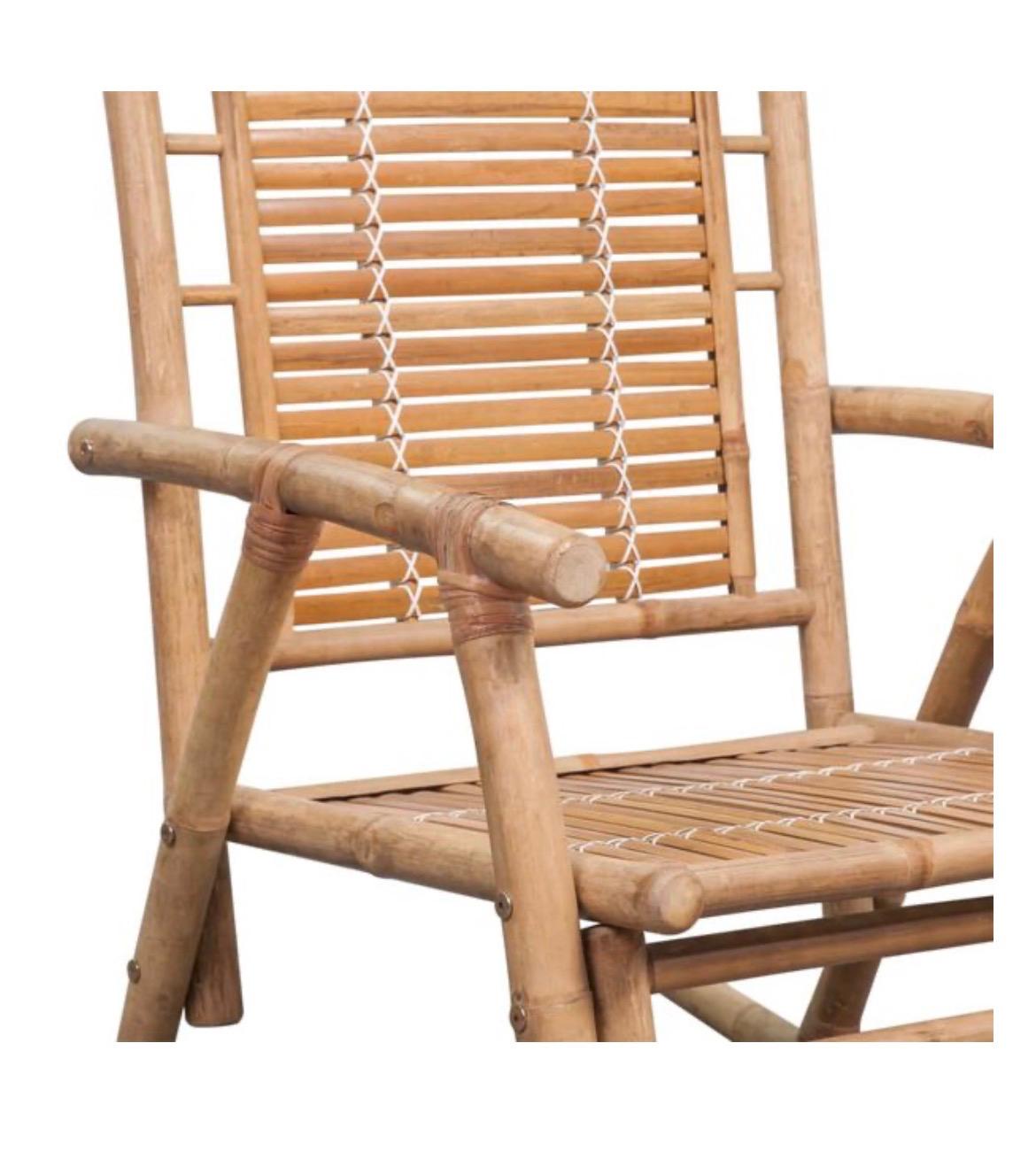 Fauteuil à bascule bambou