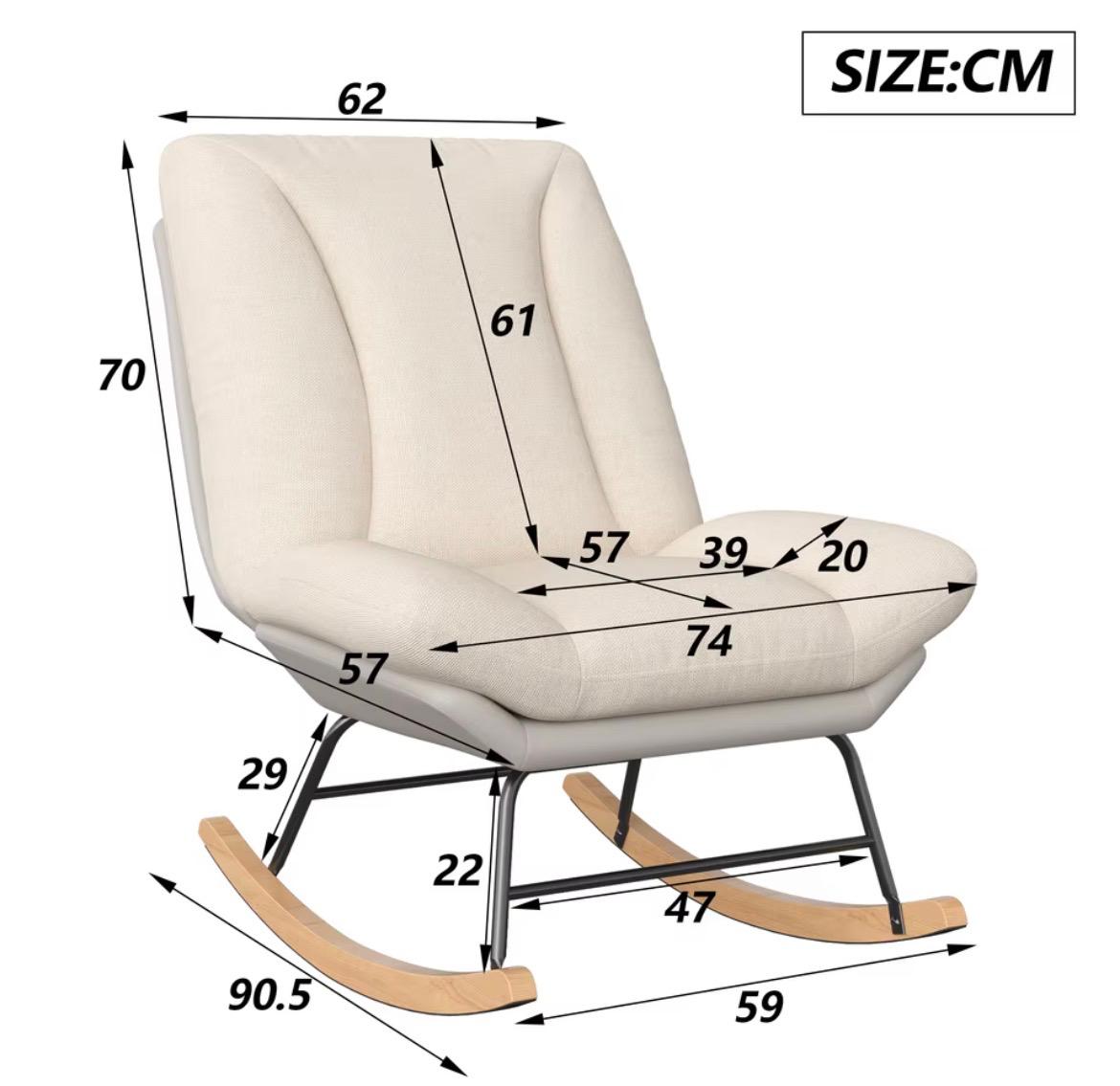 Fauteuil à bascule moelleux
