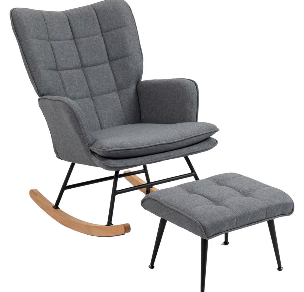 Fauteuil à bascule avec repose pieds