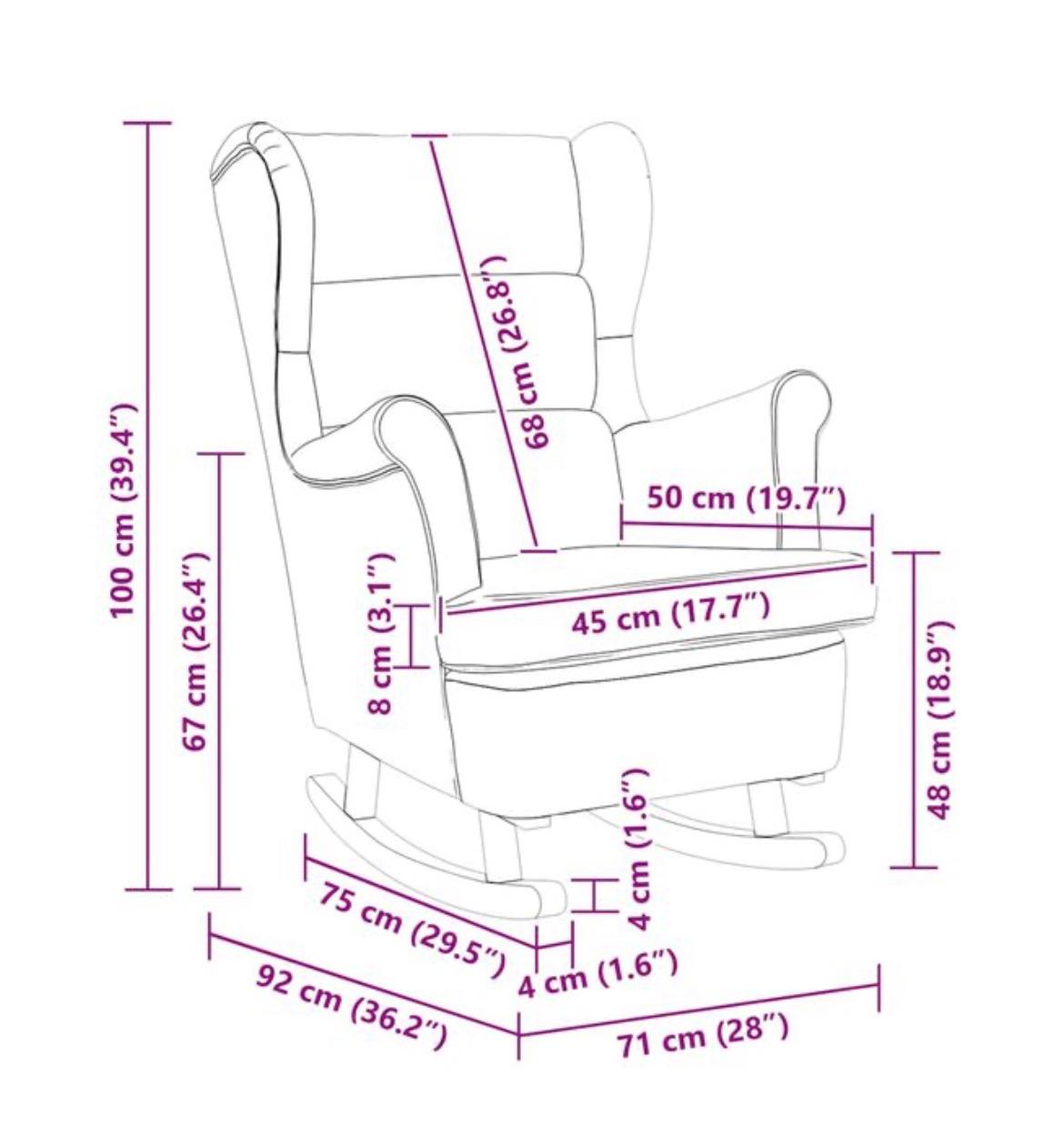 Fauteuil XXL velours et bois