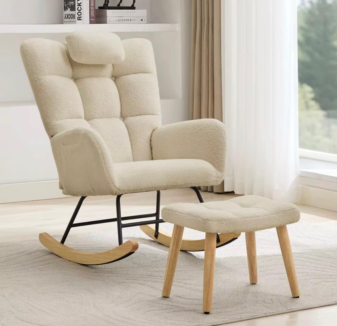 Fauteuils à bascule avec repose pieds