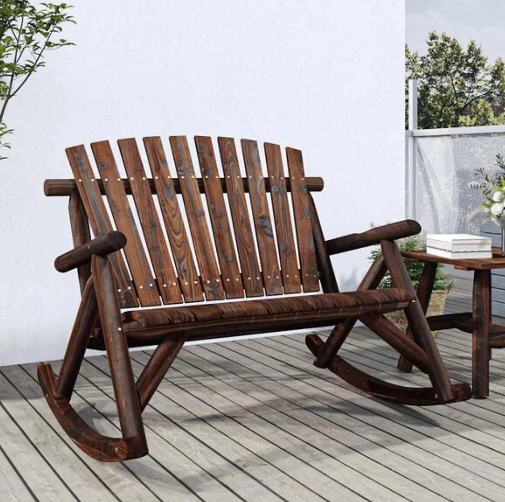 Banc à bascule en bois