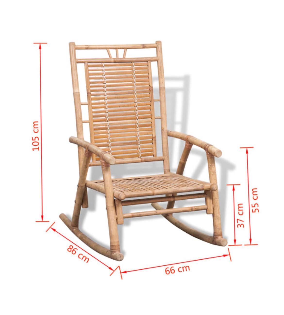 Fauteuil à bascule bambou