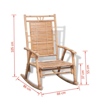 Fauteuil à bascule bambou