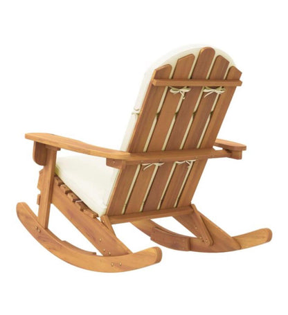 Chaise de jardin à bascule bois d'acacia