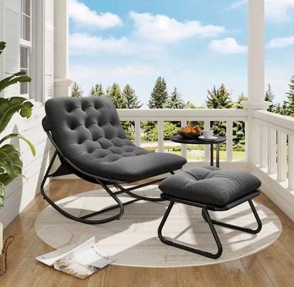 Fauteuil à bascule avec repose pieds