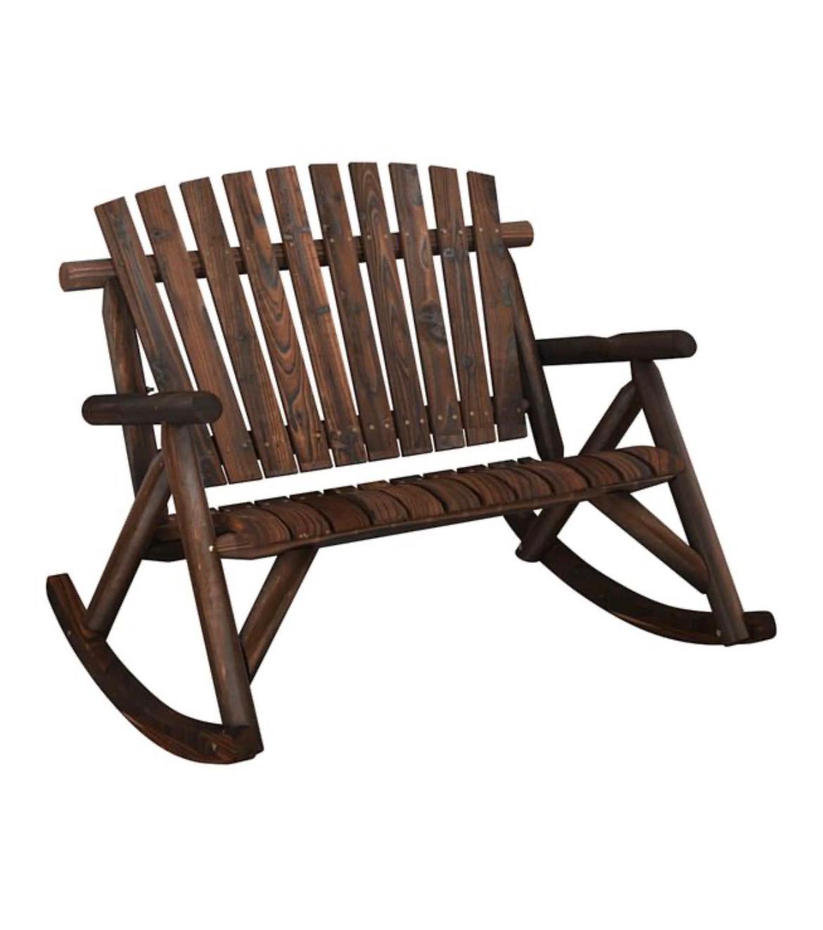 Banc à bascule en bois