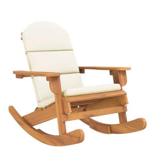 Chaise de jardin à bascule bois d'acacia