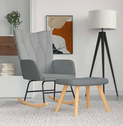 Fauteuil à bascule dossier diamant avec repose pieds