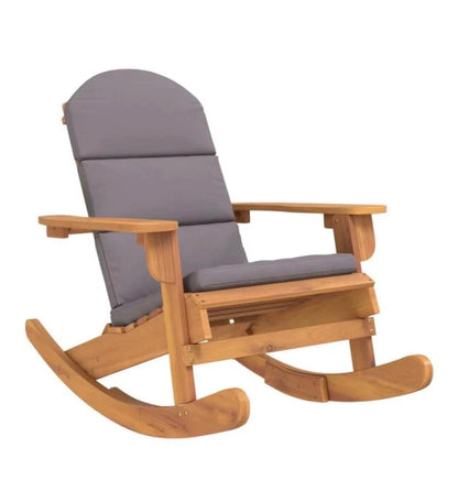 Chaise de jardin à bascule bois d'acacia