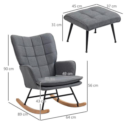 Fauteuil à bascule avec repose pieds