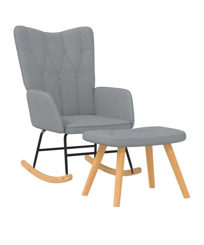 Fauteuil à bascule dossier diamant avec repose pieds