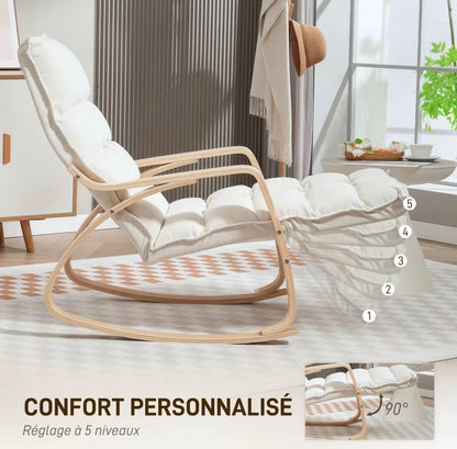 Fauteuil à bascule minimaliste