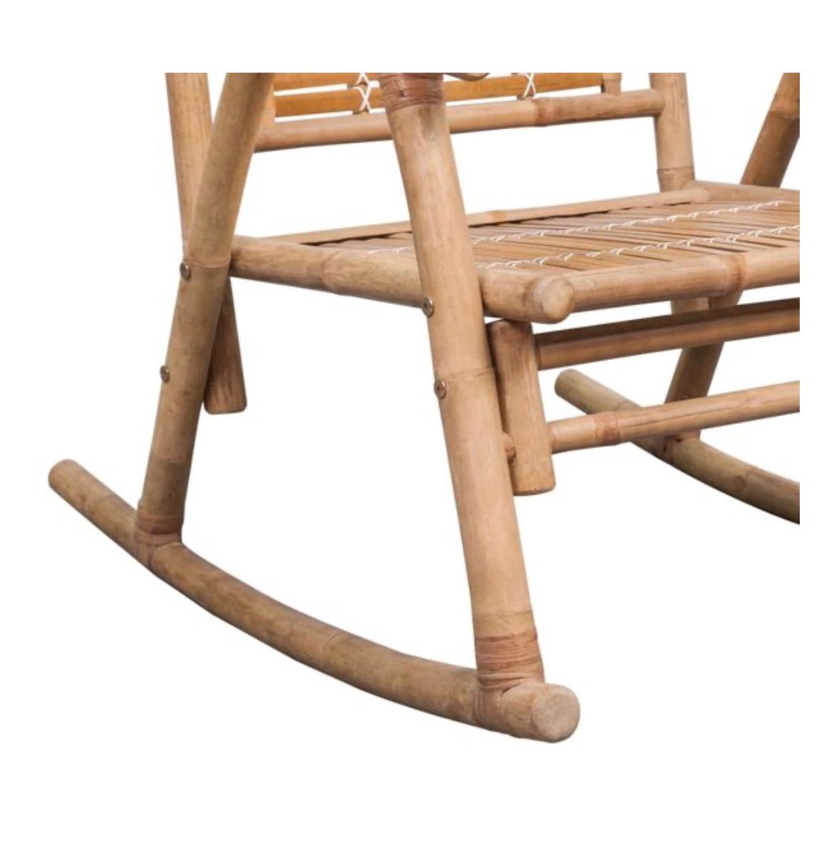 Fauteuil à bascule bambou