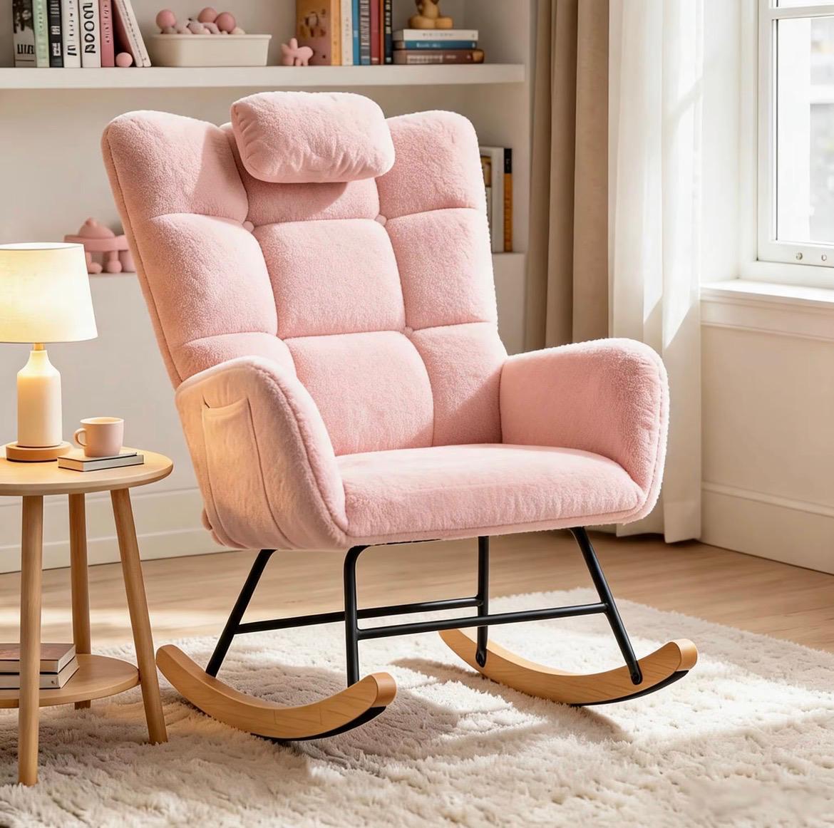 Fauteuil à bascule classique avec repose pieds