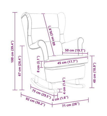 Fauteuil XXL velours et bois