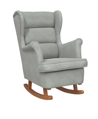 Fauteuil XXL velours et bois